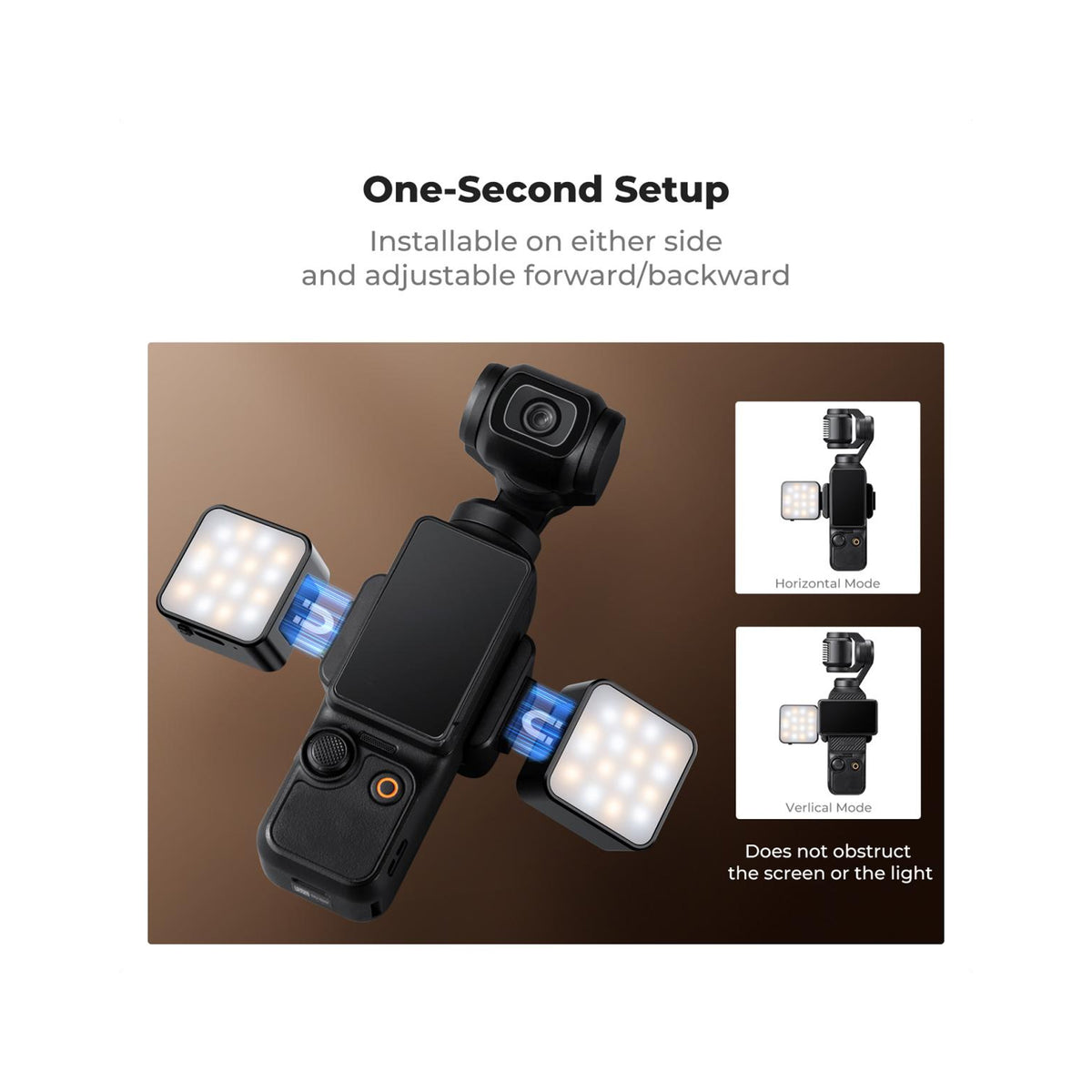 K&F Concept Magnetic Mini Fill Light for DJI Osmo Pocket 3 & 4 – KF20.0001