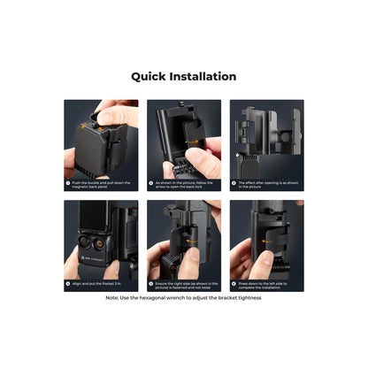 K&F Concept Magnetic Mount & Desktop Stand for DJI Osmo Pocket 3/4 – KF31.143