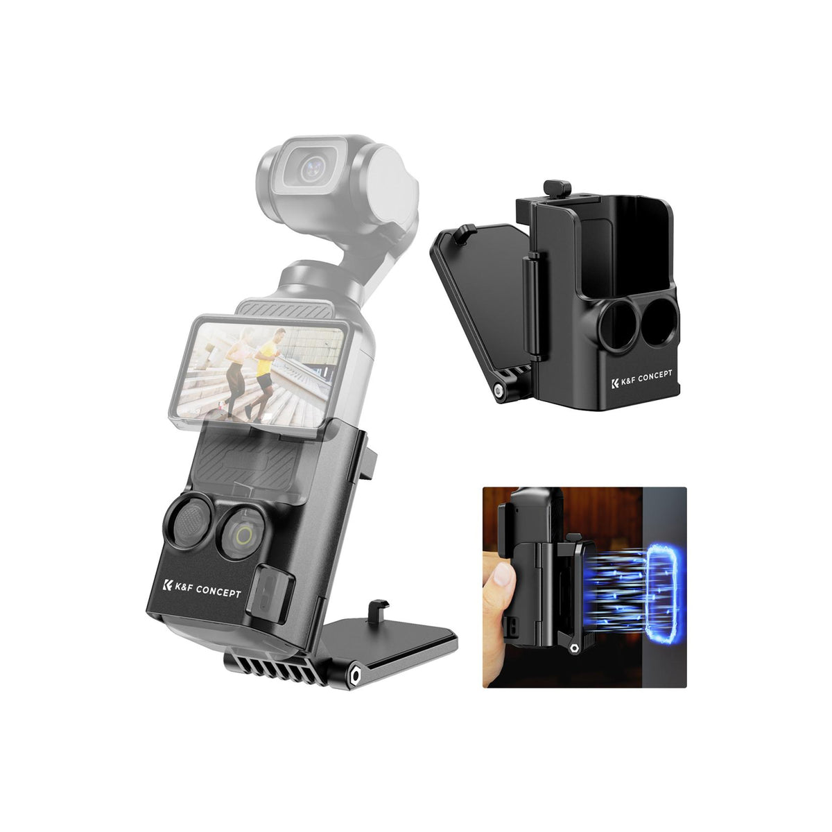 K&F Concept Magnetic Mount & Desktop Stand for DJI Osmo Pocket 3/4 – KF31.143