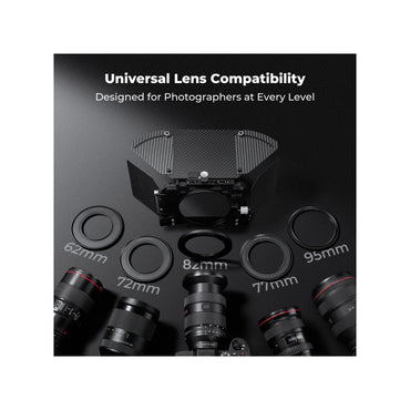 K&F Concept Pro Matte Box Kit with 2 Filter Trays & 5 Adapter Rings – SKU.2322V1