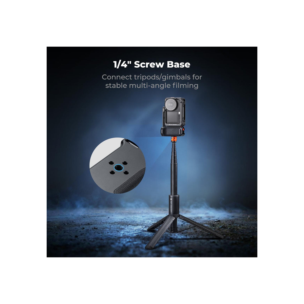 K&F Concept Metal Street Grip & Cage Kit for DJI Osmo Action 6 – KF12.0036