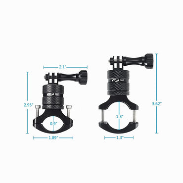 K&F Concept Mountain Bike Bicycle Motorcycle Handlebar Mounting Clamp Aluminum Alloy Bracket Fits Action Cameras-