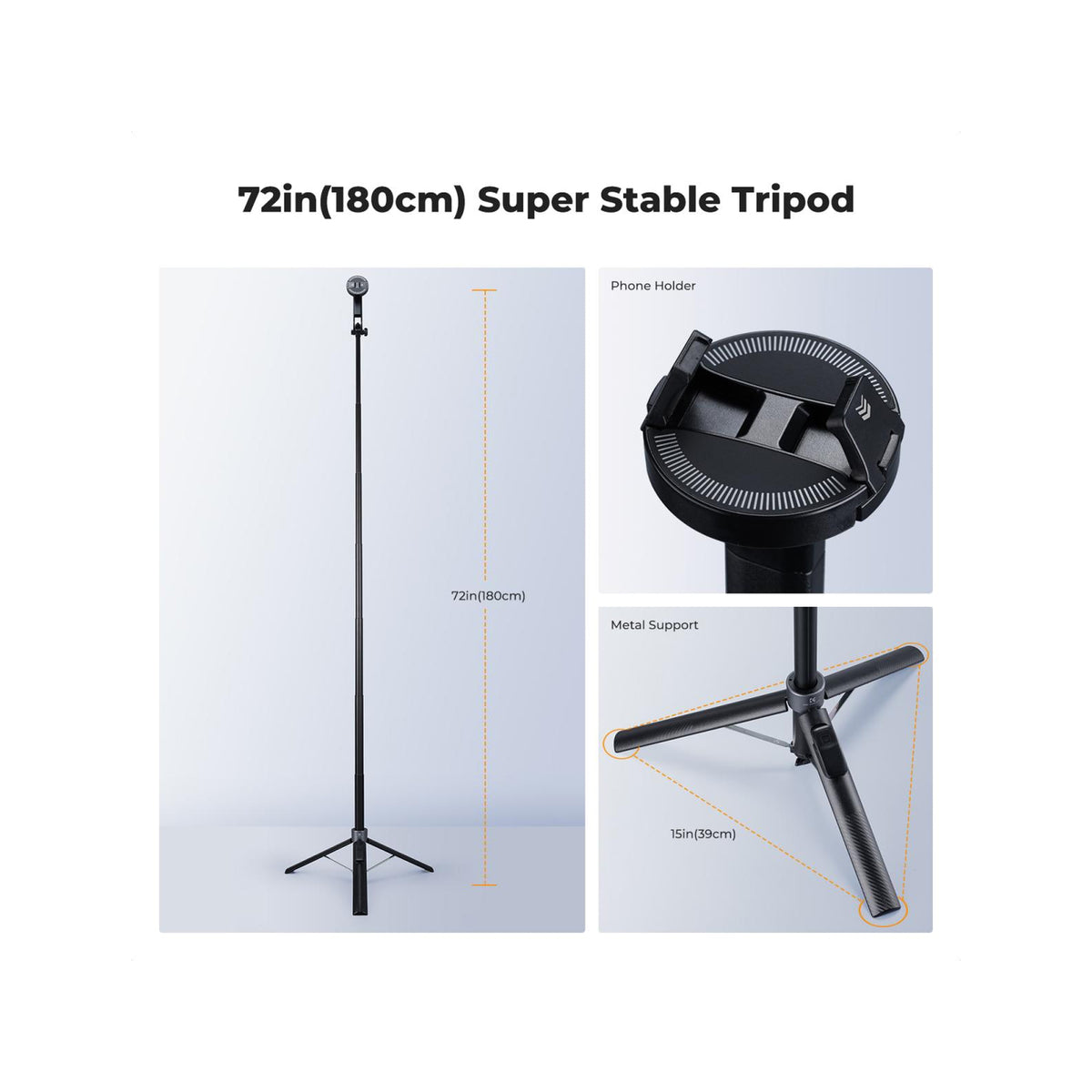 K&F Concept Popod 72" 3-in-1 Magnetic Phone Tripod & Selfie Stick – KF15.0015