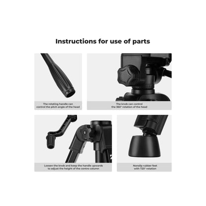 K&F Concept S233A0 25" Mini Desk Tripod with Remote Control-KF09.166