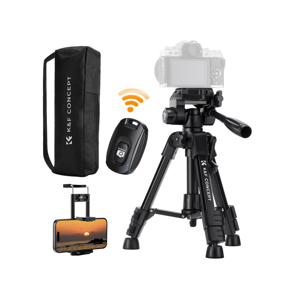 K&F Concept S233A0 25" Mini Desk Tripod with Remote Control-KF09.166