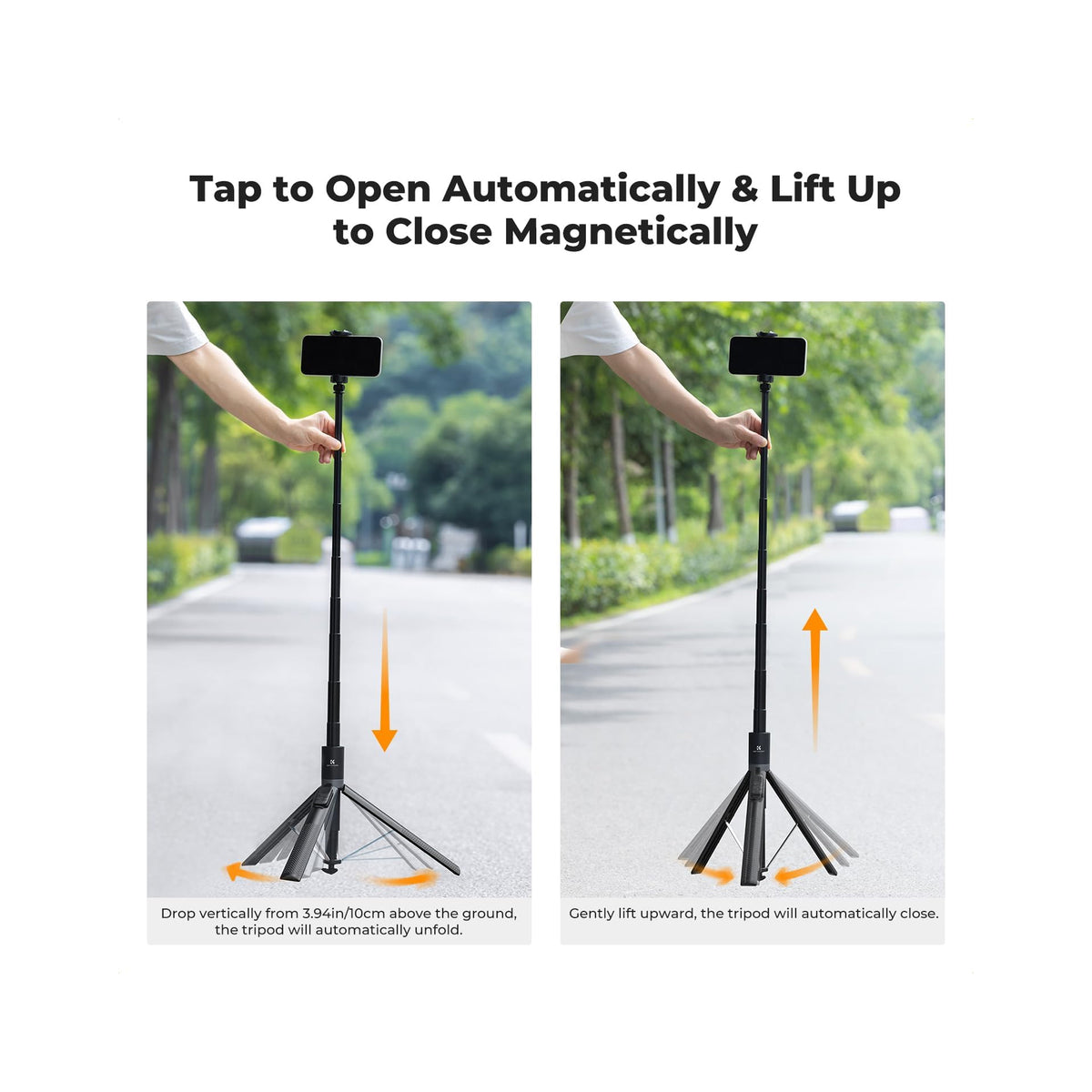 K&F Concept Selfie Stick for phones  Black-KF15.0002V1