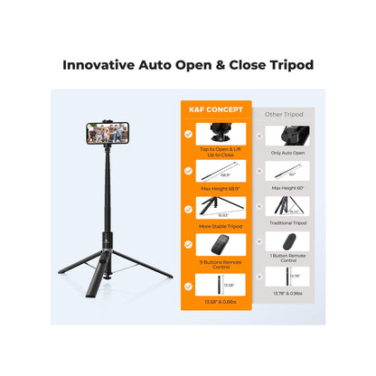 K&F Concept Selfie Stick for phones  Black-KF15.0002V1