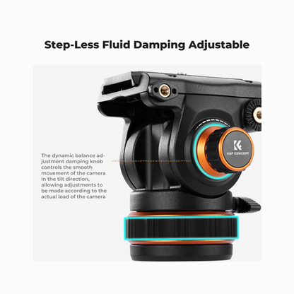 K&F Concept VA3 Heavy-Duty Aluminum Tripod with BV20 Fluid Head