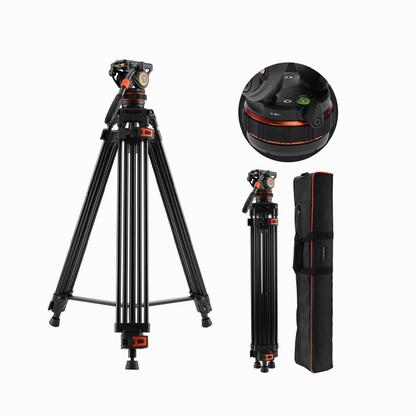 K&F Concept VA3+BV50 Aluminum Alloy Video/Camcorders Tripod-KF09.147V1