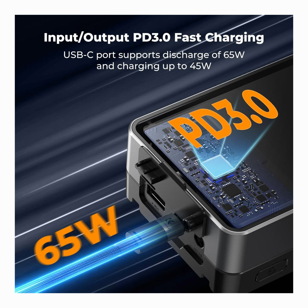 K&F Concept V Mount Battery 50Wh 3400mAh Mini V-Mount Battery with 65W Output -KF28.0059