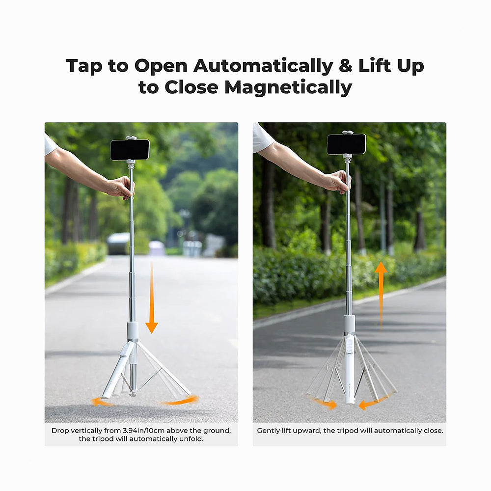 K&F Concept x96 Selfie Stick for phones White -KF15.0001V1