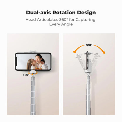 K&F Concept x96 Selfie Stick for phones White -KF15.0001V1