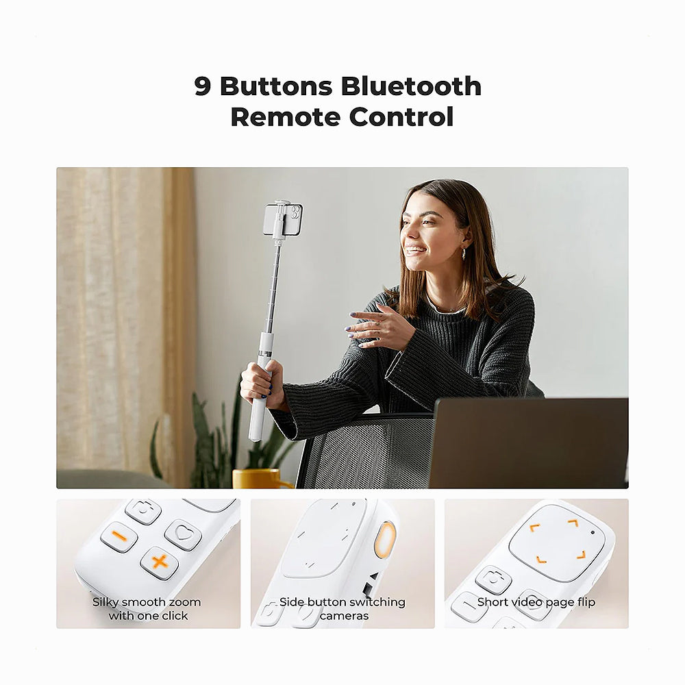 K&F Concept x96 Selfie Stick for phones White -KF15.0001