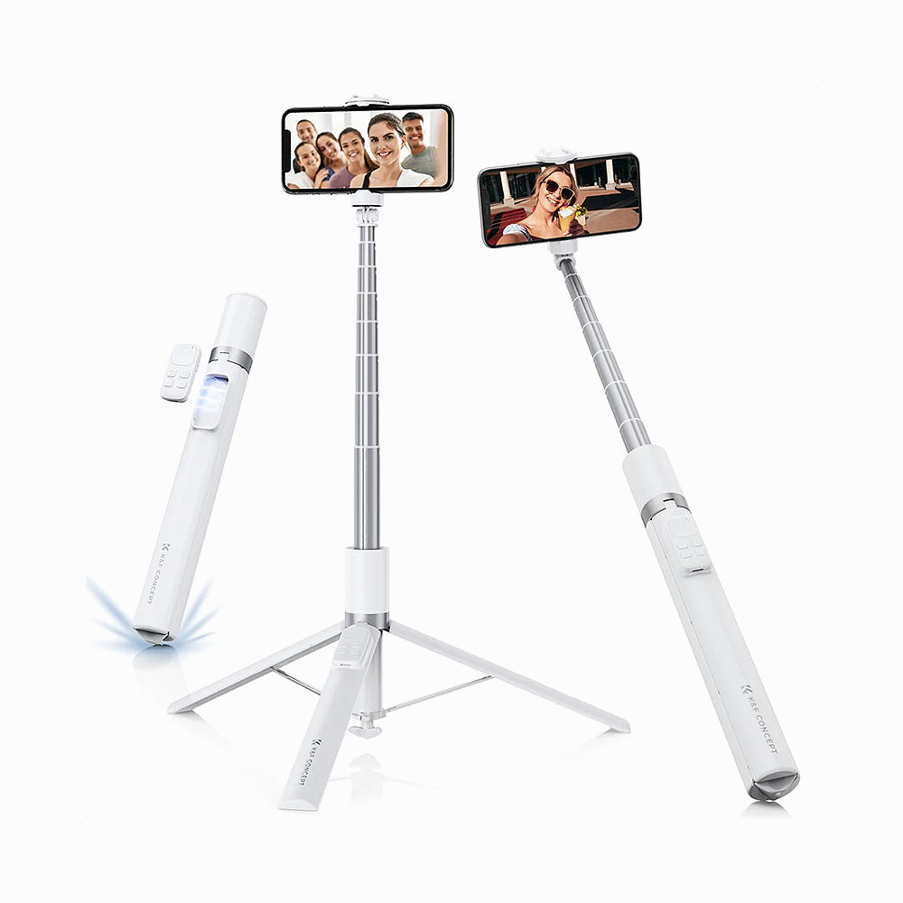 K&F Concept x96 Selfie Stick for phones White -KF15.0001V1