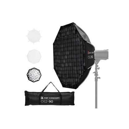 K&F CONCEPT Octagonal Softbox, 90cm/35in Quick Release Softbox with Bowens Mount, Carrying Bag-KF18.0016