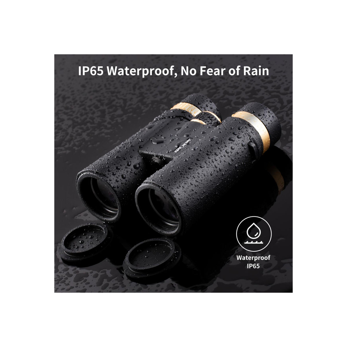 K&F Concept 12x42 HY1242 Waterproof BAK4 Roof Prism Binocular with 5.8 Degree Field of View (KF33.011)