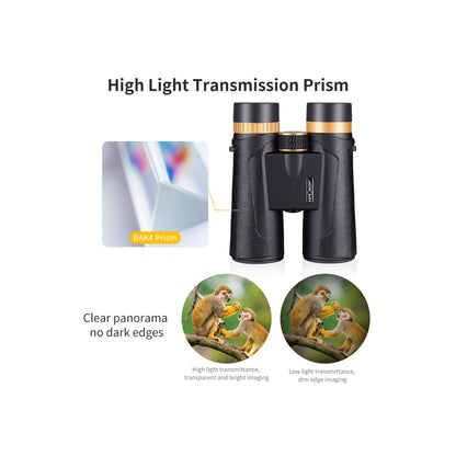 K&F Concept 12x42 HY1242 Waterproof BAK4 Roof Prism Binocular with 5.8 Degree Field of View (KF33.011)
