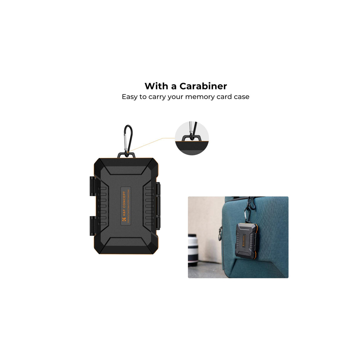 K&F Concept 29 Slots Memory Card Case, Water-Resistant CF SD SIM Card Case Holder for 8 x SD 4 x CF/XQDs 12 x Micro SD (TF) 2 x Nano SIM 2 x Micro SIM and 1 SIM Card(KF31.080)