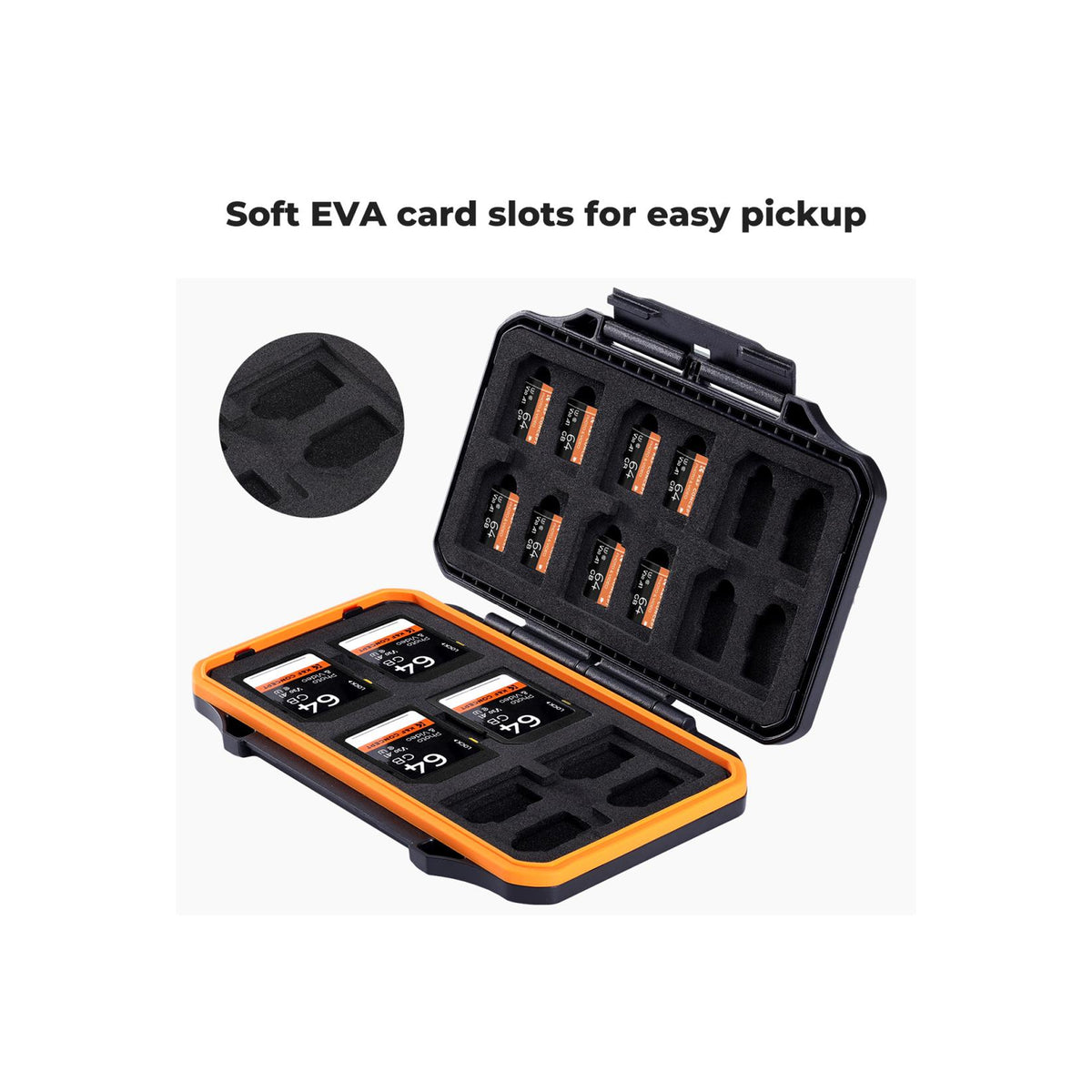 K&F Concept 36 Slots SD Micro SD Memory Card Case, Water-Resistant SD Card Holder, Anti-Shock Card Carrying Storage Box for 24 Micro SD SDXC SDHC TF Cards and 12 SD SDXC SDHC Cards (KF31.106)