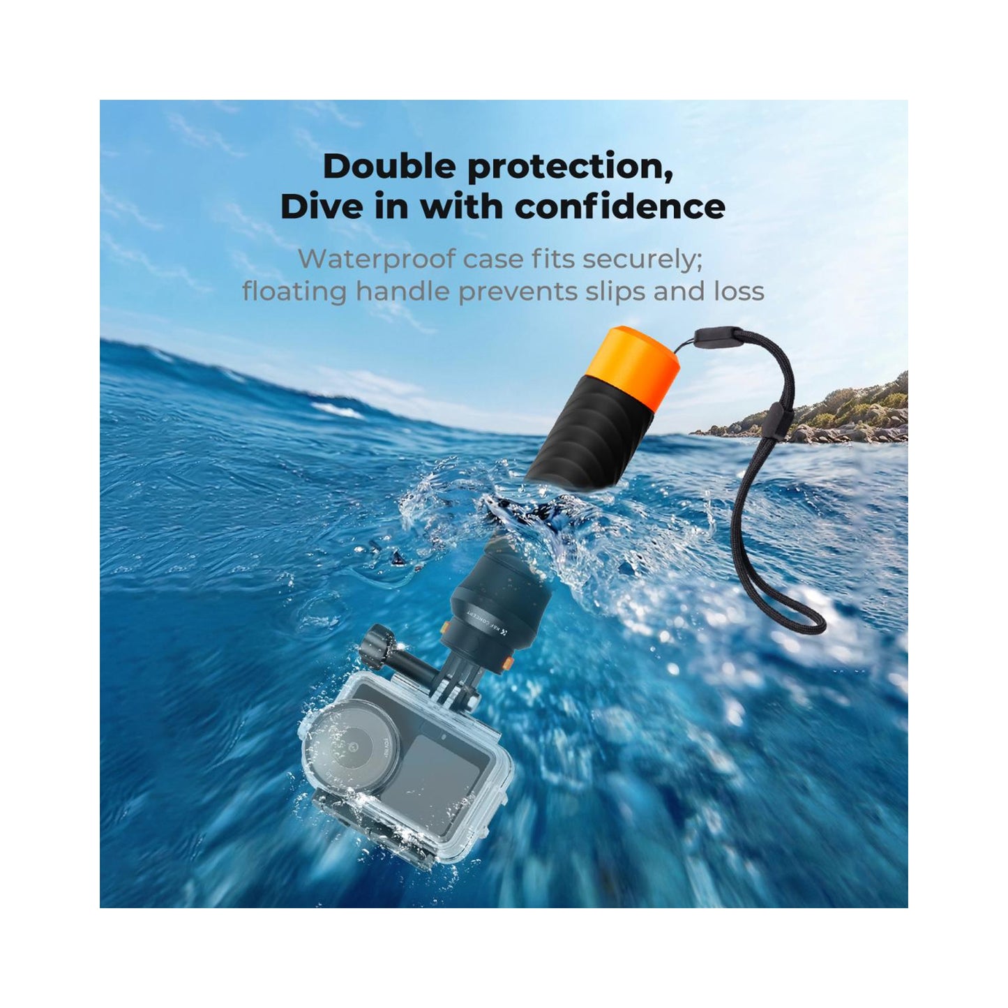 K&F Concept 60m Waterproof Case & Floating Handle Kit for DJI Osmo Action 6 – KF12.0049