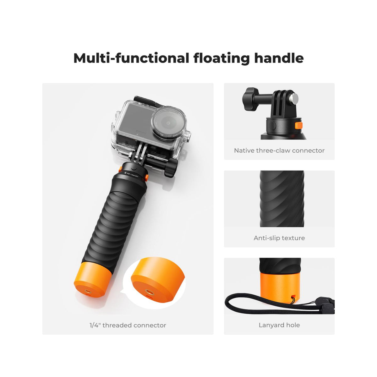 K&F Concept 60m Waterproof Case & Floating Handle Kit for DJI Osmo Action 6 – KF12.0049