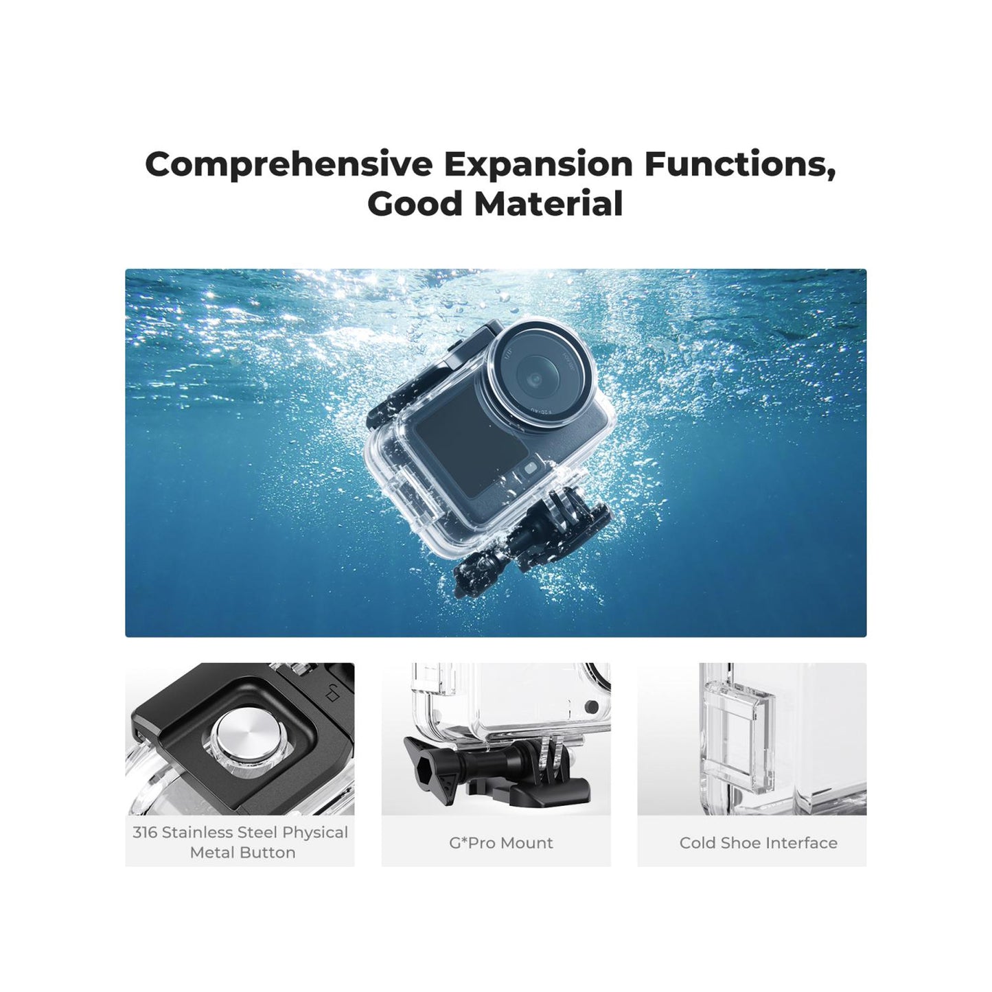 K&F Concept 60m Waterproof Case & Floating Handle Kit for DJI Osmo Action 6 – KF12.0049