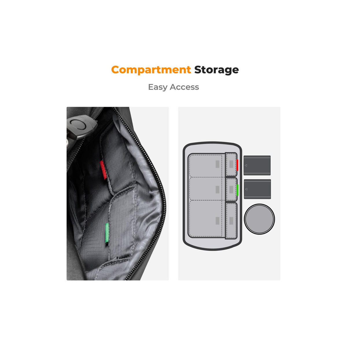 K&F Concept Black 10LAlpha Camera Sling Bag (KF13.157V1)