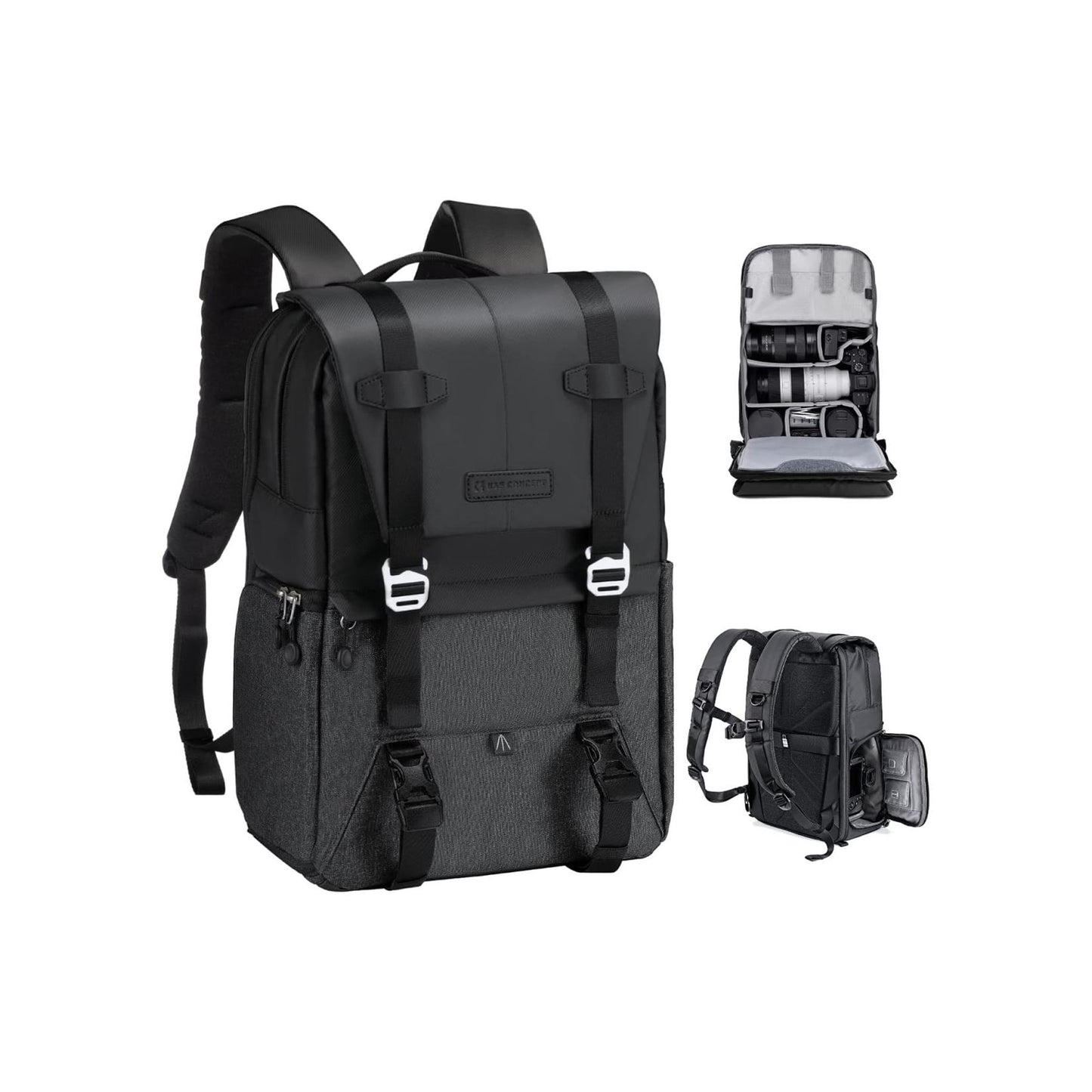 K&F Concept Black + Deep Grey 20L Camera Backpack(KF13.087AV5)