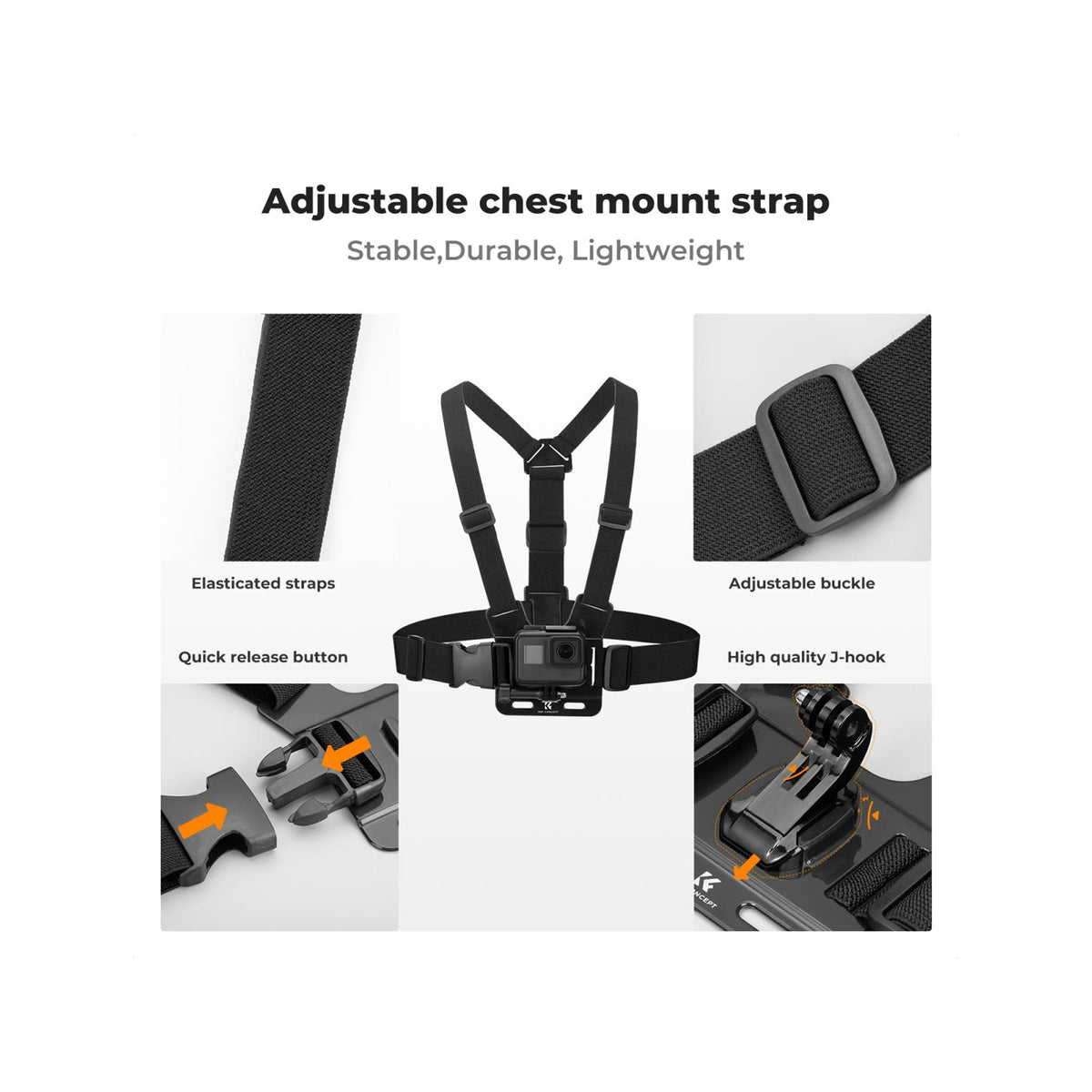 K&F Concept Head Strap & Chest Mount Set SKU.2290