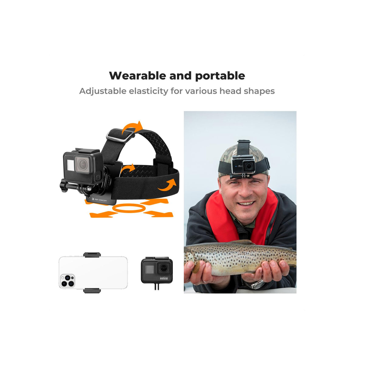 K&F Concept Head Strap & Chest Mount Set SKU.2290