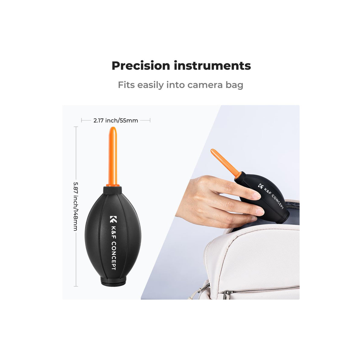 K&F Concept KF08.045 Lens Air Blower, Rubber Bulb Air Pump Dust Blower Cleaner, with Long Nozzle