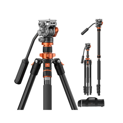 K&F Concept KF09.136 K234A7+FH-03 Professional Video Tripod with Fluid Head
