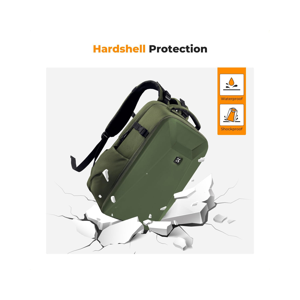 K&F Concept KF13.134V3 Green Camera Backpack Bag 22L