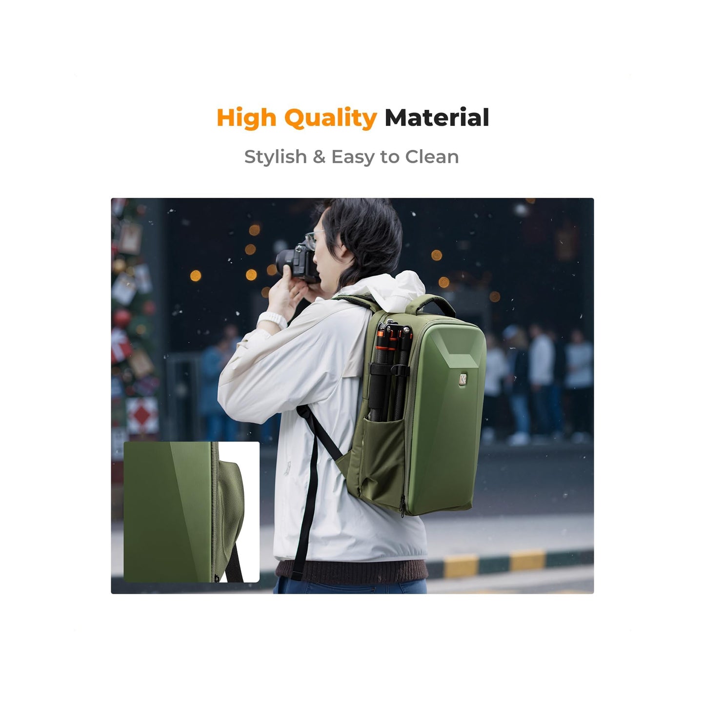 K&F Concept KF13.134V3 Green Camera Backpack Bag 22L