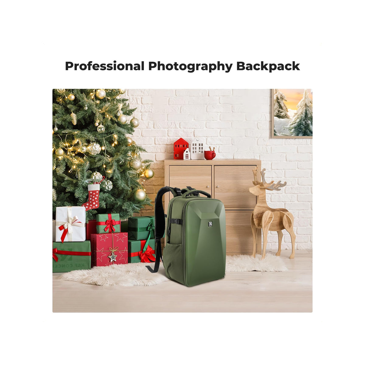 K&F Concept KF13.134V3 Green Camera Backpack Bag 22L