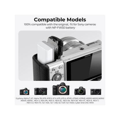 K&F Concept NP-FW50 1100mAh USB-C Batteries for Sony Cameras-KF28.0026
