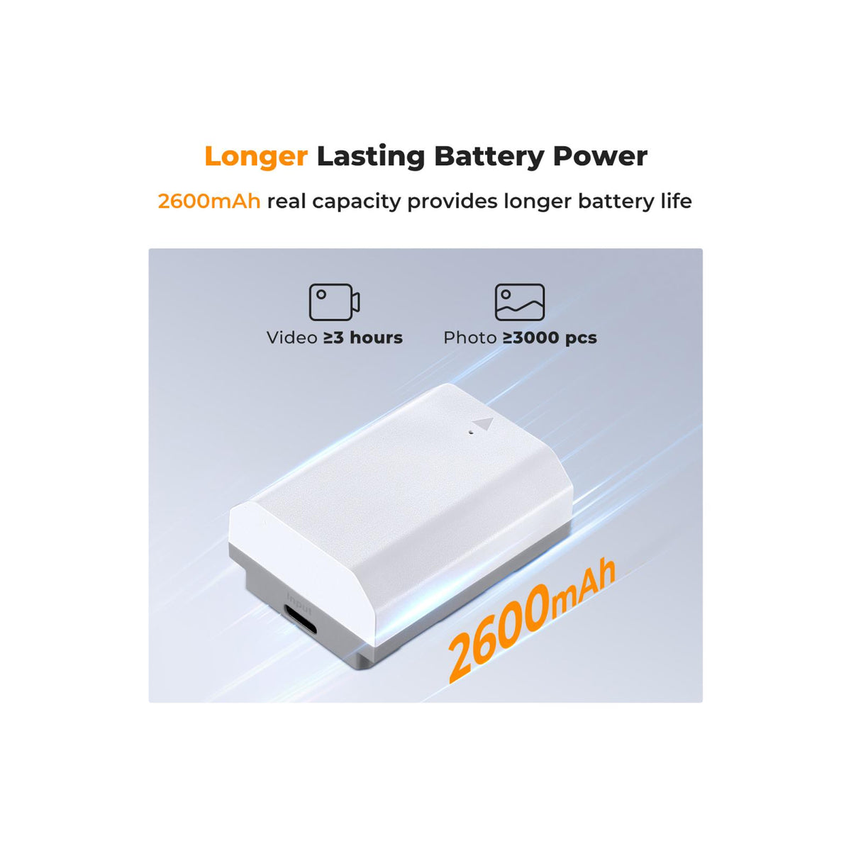 K&F Concept NP-FZ100 2600mAh USB-C Batteries for Sony Cameras – 2-Pack-KF28.0034S1