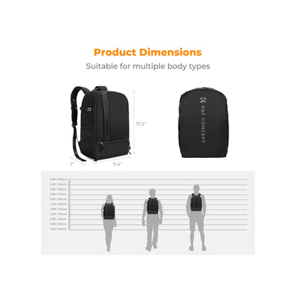 K&F Concept Nature Wander 04 Camera Backpack 18L with Rain Cover – Black (KF13.044V11)