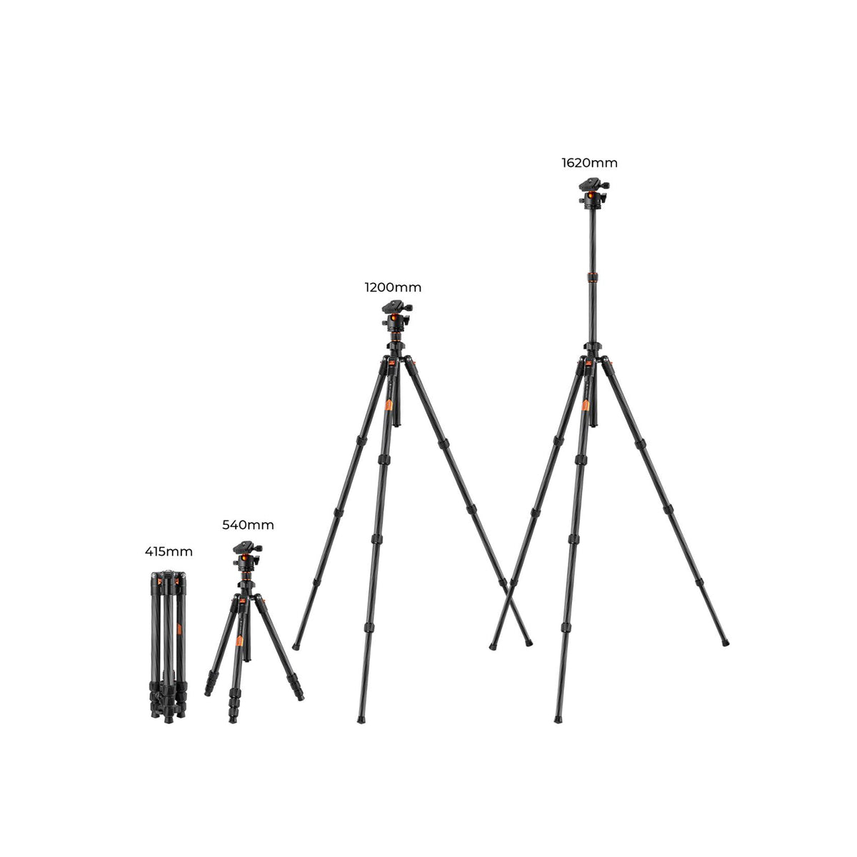 K&F Concept O254C2+BH-36 Carbon Fiber TRIPOD(KF09.123)