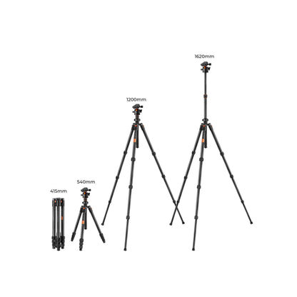 K&F Concept O254C2+BH-36 Carbon Fiber TRIPOD(KF09.123)