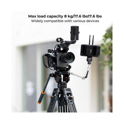 K&F Concept VA18 + VH081 Aluminum Alloy K&F Camera Video Tripod with Panorama Fluid Hydraulic Billhead (KF09.121)