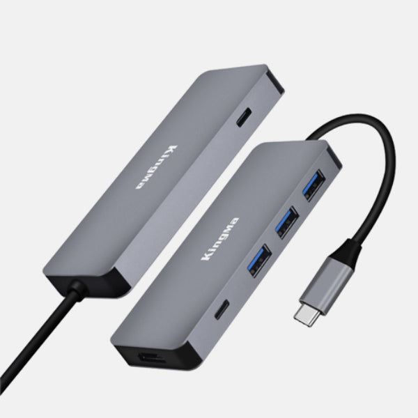 KingMa 6-in-1 USB C Hub Adapter for Type-C Equipments with PD Charging