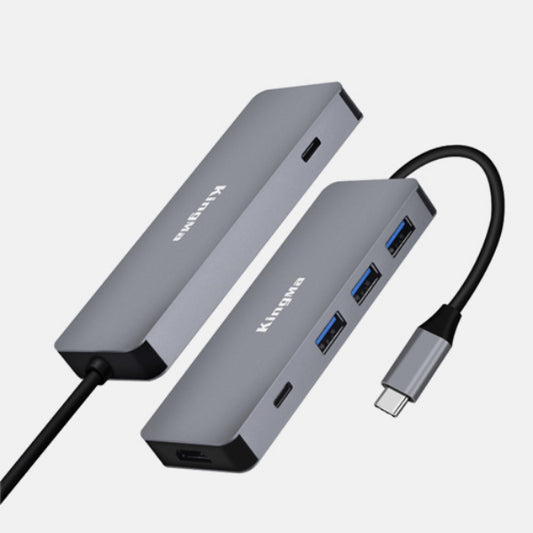 KingMa 6-in-1 USB C Hub Adapter for Type-C Equipments with PD Charging