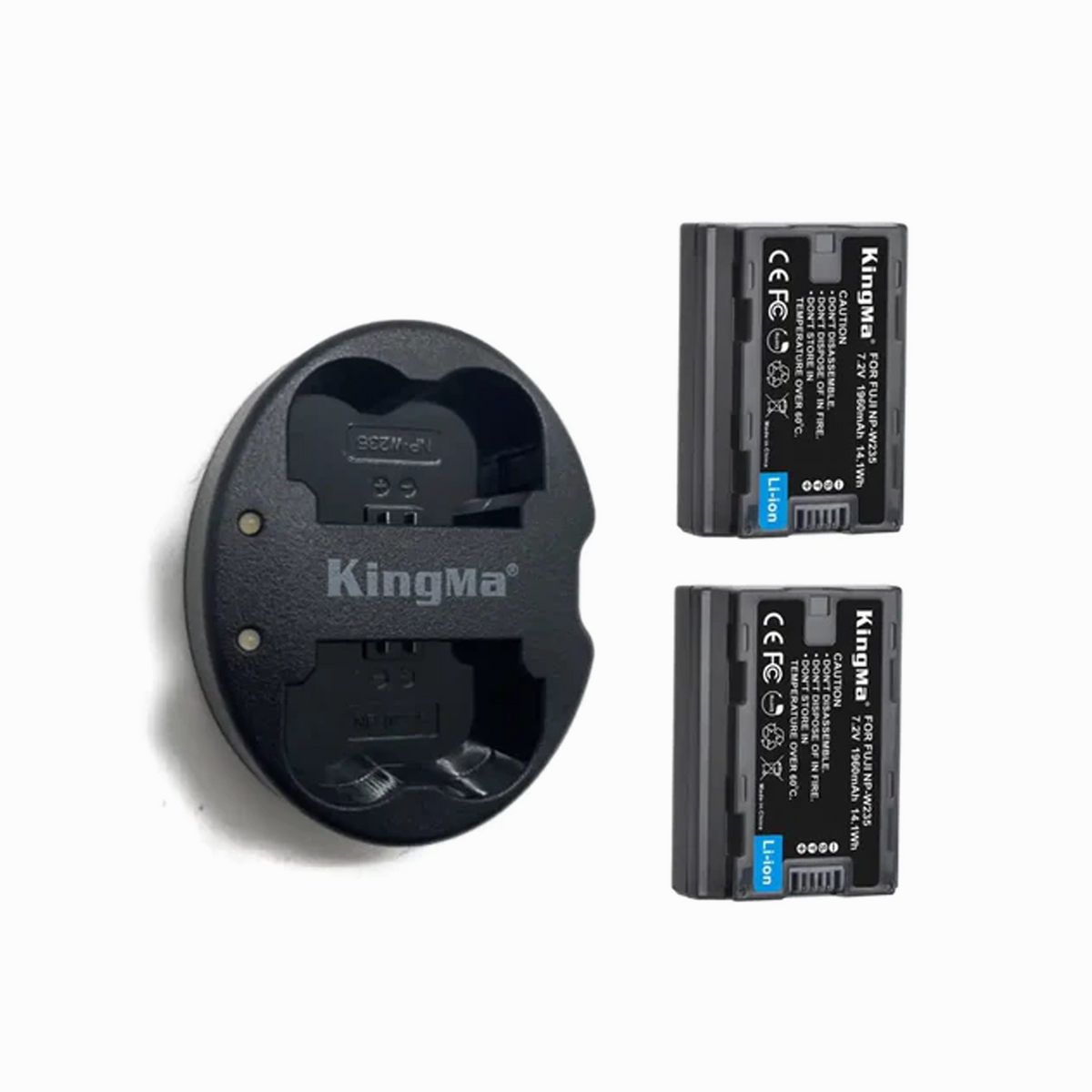 KingMa Dual Charger & 2Pcs Battery FujiFilm NP-W235 Battery 1960mAh