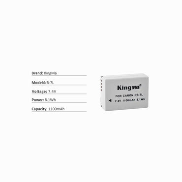 KingMa NB-7L Canon Battery 1100mAh