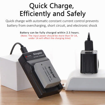 KingMa NB-7L 1100mAh Battery and USB Charger