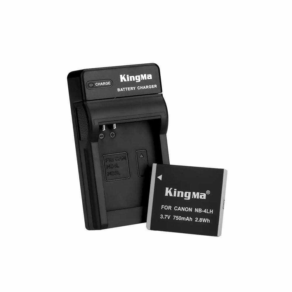 KingMa NB-4LH & NB-4L Set Canon | 750mAh Battery | Single Charger | LED