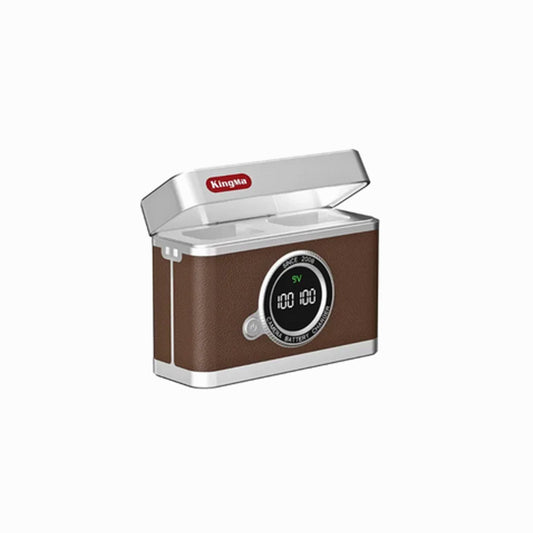 Kingma Dual Slot Charging Storage Case for NP-FW50 Battery Brown