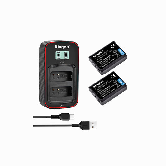 Kingma LP-E10 Battery USB LCD Dual Charger with 2 Batteries Kit for Canon