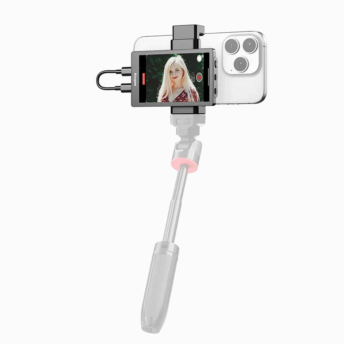 KingMa PH01-Max Vlog Selfie Monitor Magnetic Phone Clip Compatible Vlog Selfie Monitor Screen with iPhone Samsung